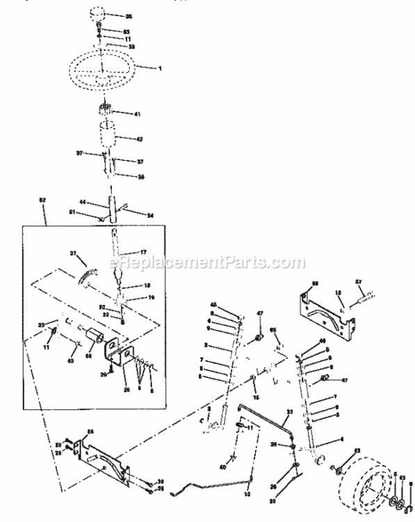 Page D Diagram and Parts List for 917258161  Craftsman Lawn Tractor