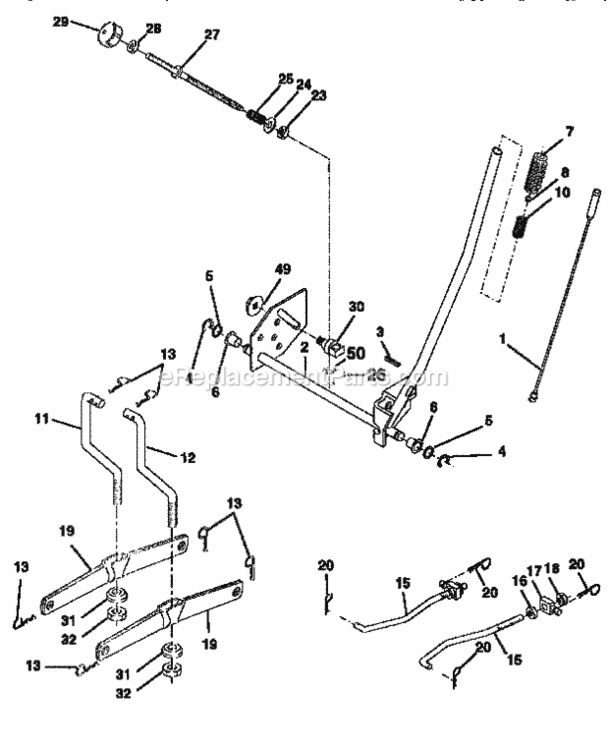 Page F Diagram and Parts List for 917258161  Craftsman Lawn Tractor