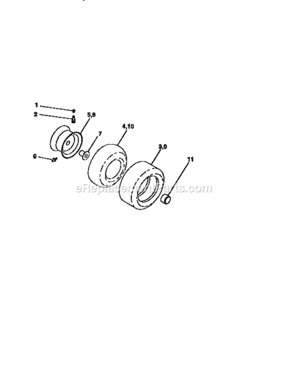 Page H Diagram and Parts List for 917258161  Craftsman Lawn Tractor