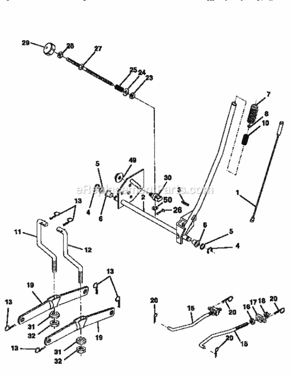 Page F Diagram and Parts List for 917258170  Craftsman Lawn Tractor