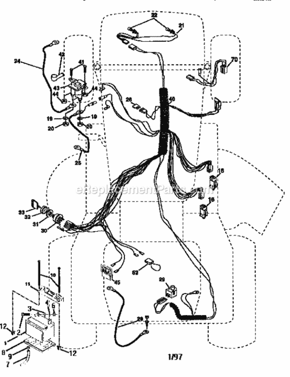 Page A Diagram and Parts List for 917258260  Craftsman Lawn Tractor
