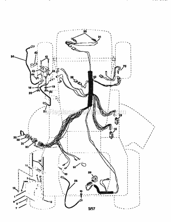 Page A Diagram and Parts List for 917258261  Craftsman Lawn Tractor