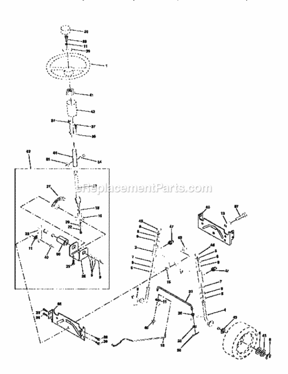 Page D Diagram and Parts List for 917258261  Craftsman Lawn Tractor