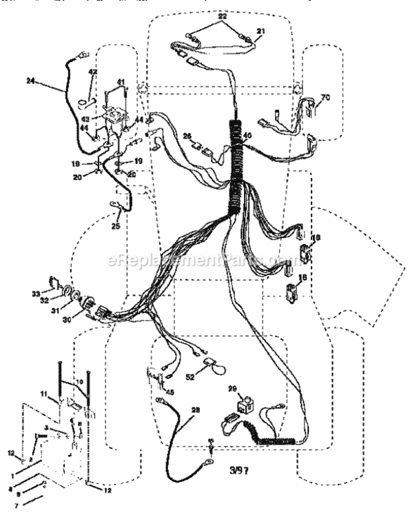 Page A Diagram and Parts List for 917258271  Craftsman Lawn Tractor