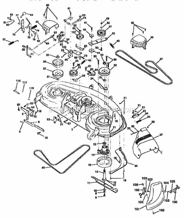 Page G Diagram and Parts List for 917258271  Craftsman Lawn Tractor