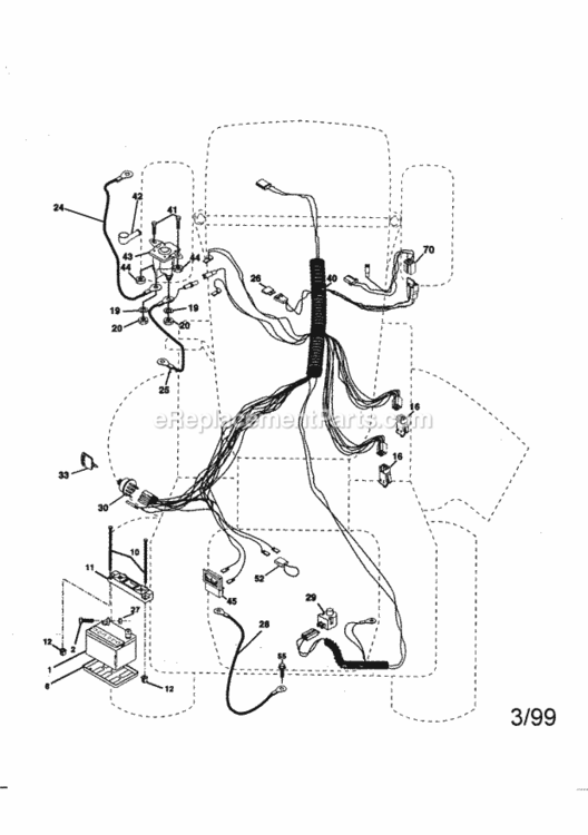 Page A Diagram and Parts List for 917258331  Craftsman Lawn Tractor