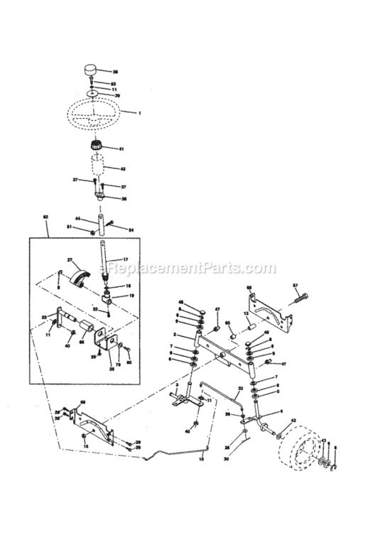 Page D Diagram and Parts List for 917258331  Craftsman Lawn Tractor