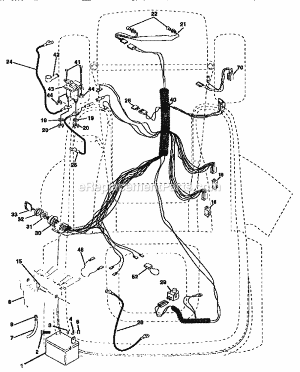 Page A Diagram and Parts List for 917258450  Craftsman Lawn Tractor