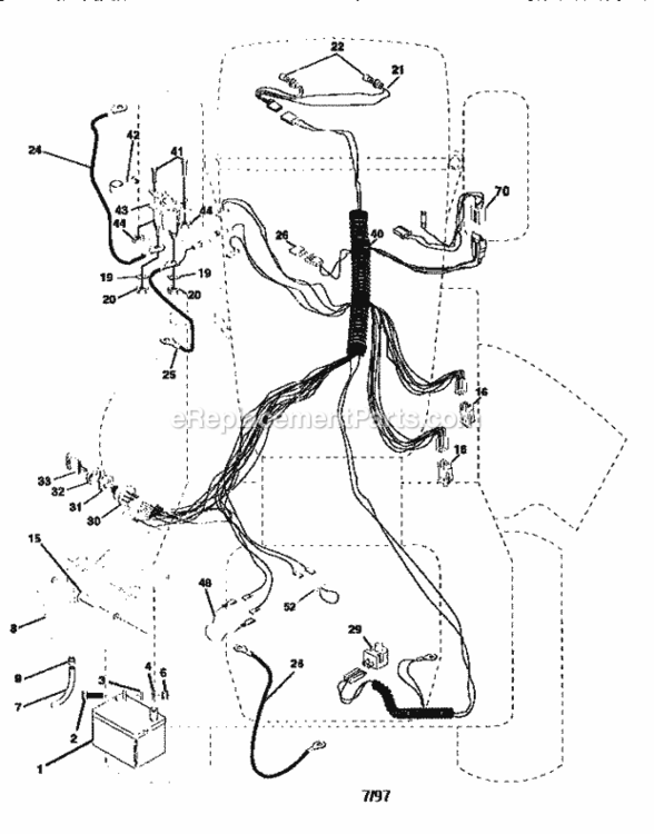 Page A Diagram and Parts List for 917258451  Craftsman Lawn Tractor