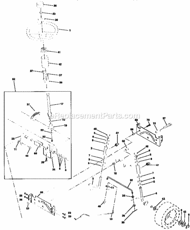 Page D Diagram and Parts List for 917258452  Craftsman Lawn Tractor