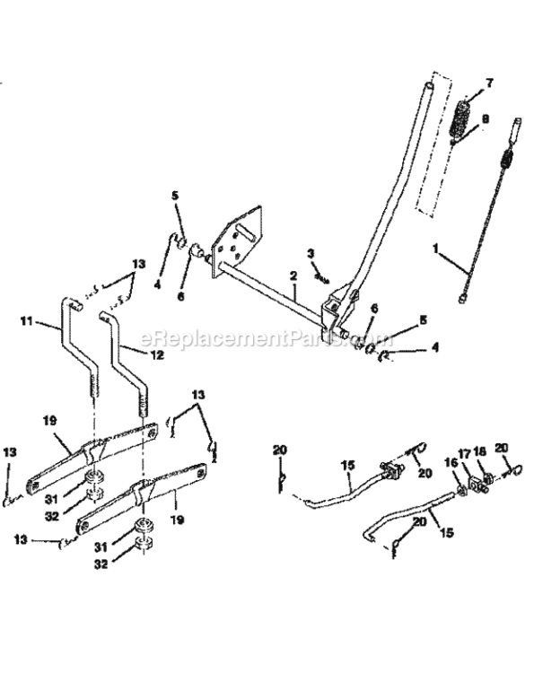 Page G Diagram and Parts List for 917258452  Craftsman Lawn Tractor