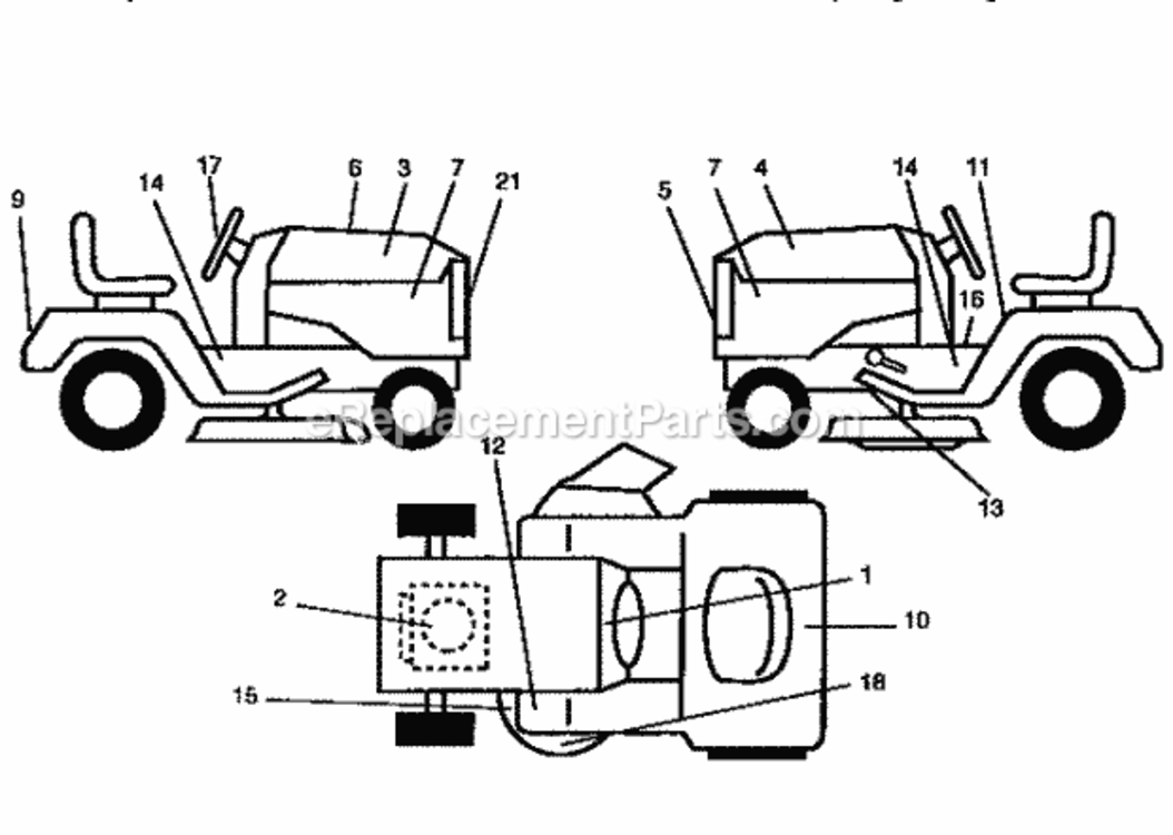 Page I Diagram and Parts List for 917258452  Craftsman Lawn Tractor