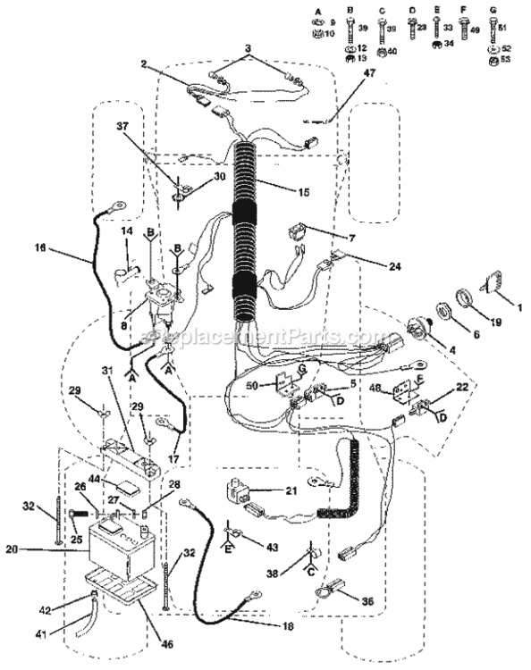 Page A Diagram and Parts List for 917258492  Craftsman Lawn Tractor