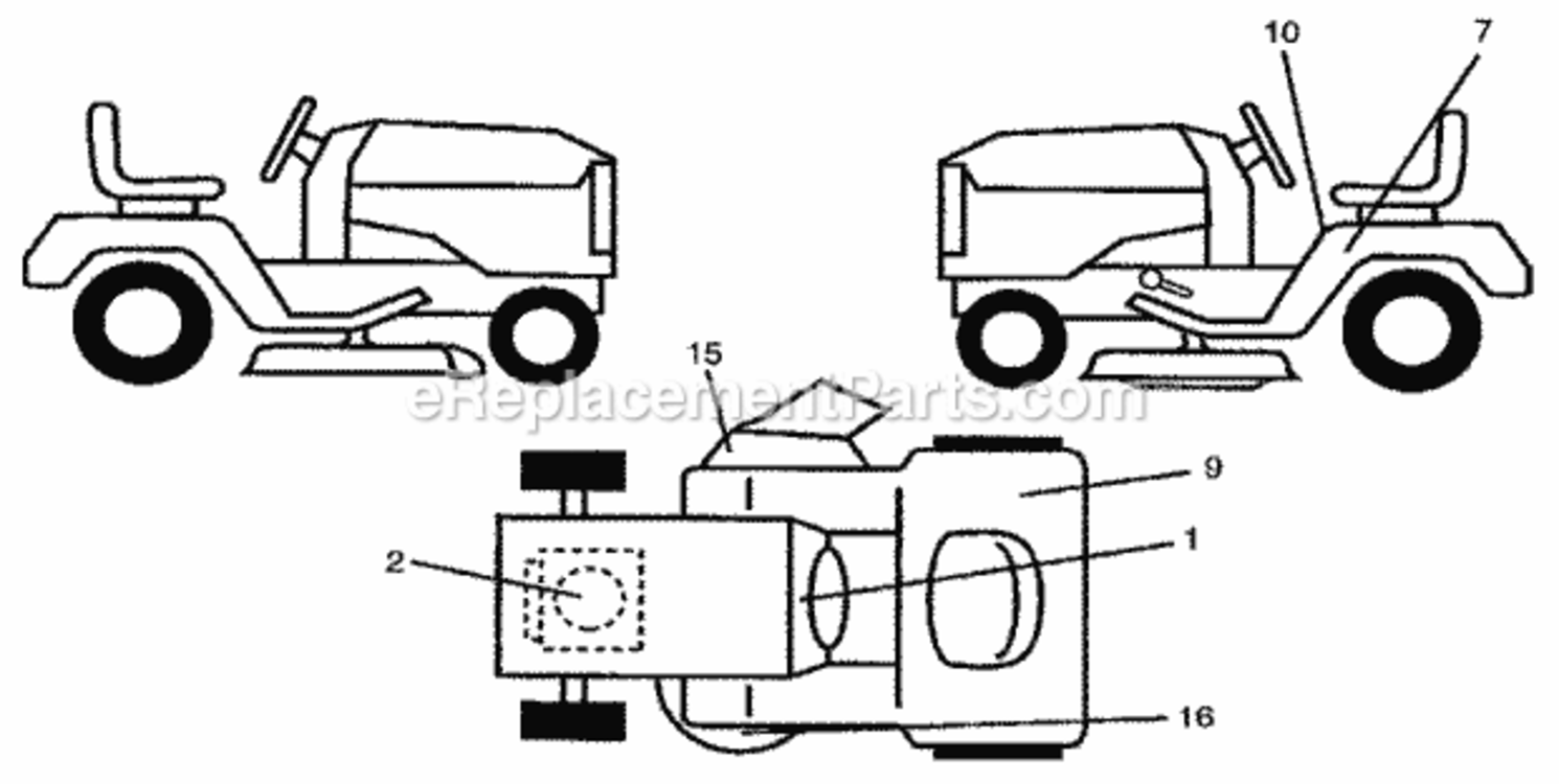 Page G Diagram and Parts List for 917258492  Craftsman Lawn Tractor