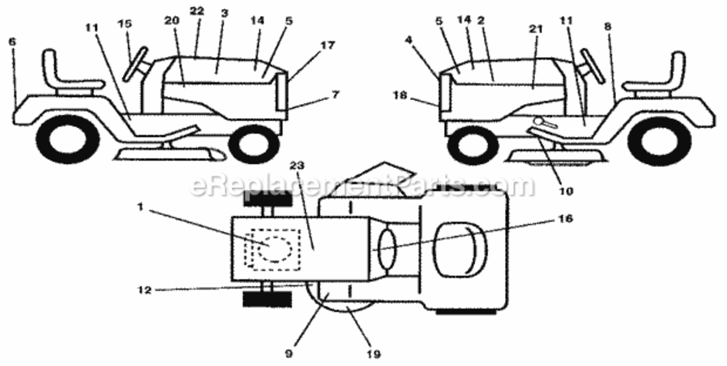 Page G Diagram and Parts List for 917258493  Craftsman Lawn Tractor