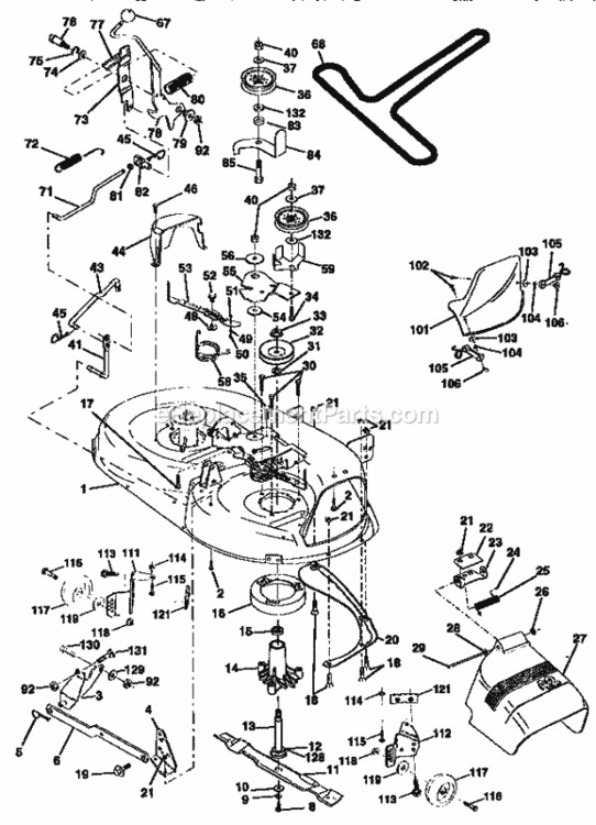 Page J Diagram and Parts List for 917258520  Craftsman Lawn Tractor