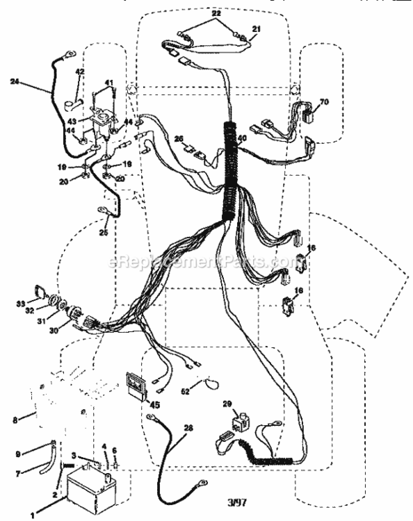 Page A Diagram and Parts List for 917258521  Craftsman Lawn Tractor