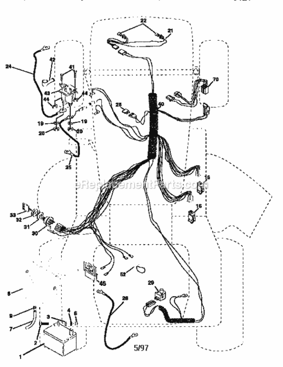 Page A Diagram and Parts List for 917258522  Craftsman Lawn Tractor