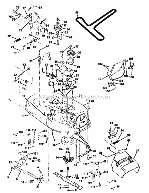 Page J Diagram and Parts List for 917258522  Craftsman Lawn Tractor