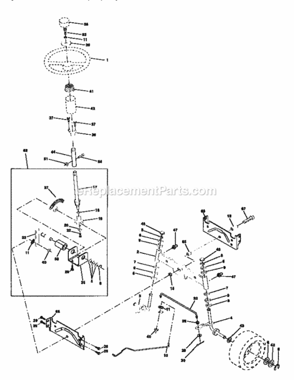 Page D Diagram and Parts List for 917258523  Craftsman Lawn Tractor