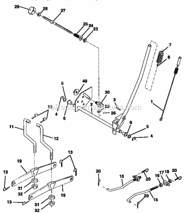 Page I Diagram and Parts List for 917258523  Craftsman Lawn Tractor