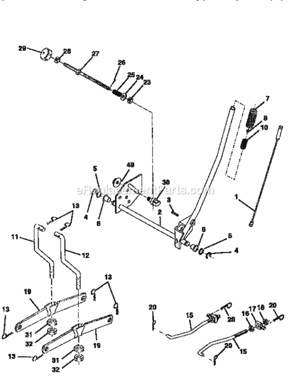 Page I Diagram and Parts List for 917258530  Craftsman Lawn Tractor
