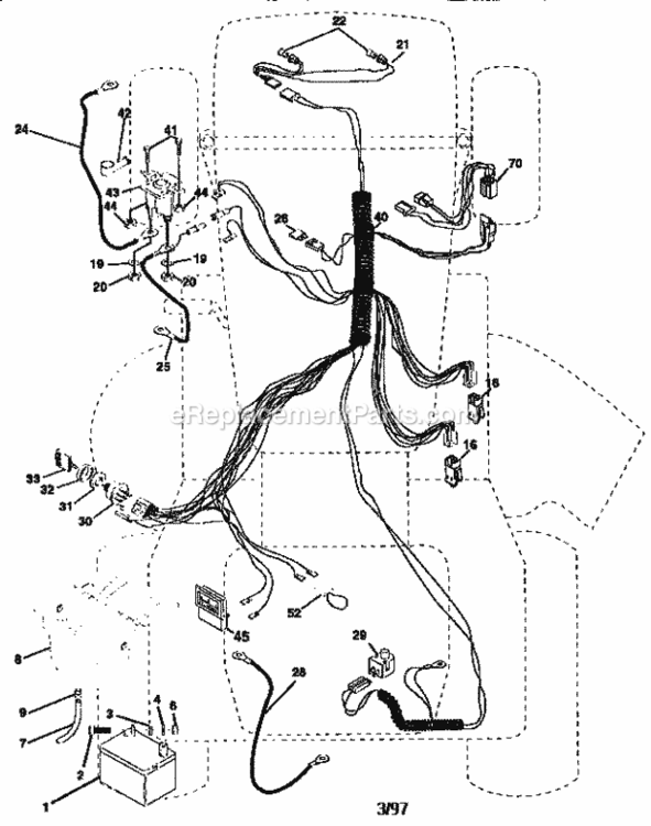 Page A Diagram and Parts List for 917258531  Craftsman Lawn Tractor