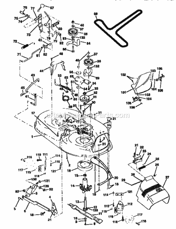 Page J Diagram and Parts List for 917258532  Craftsman Lawn Tractor