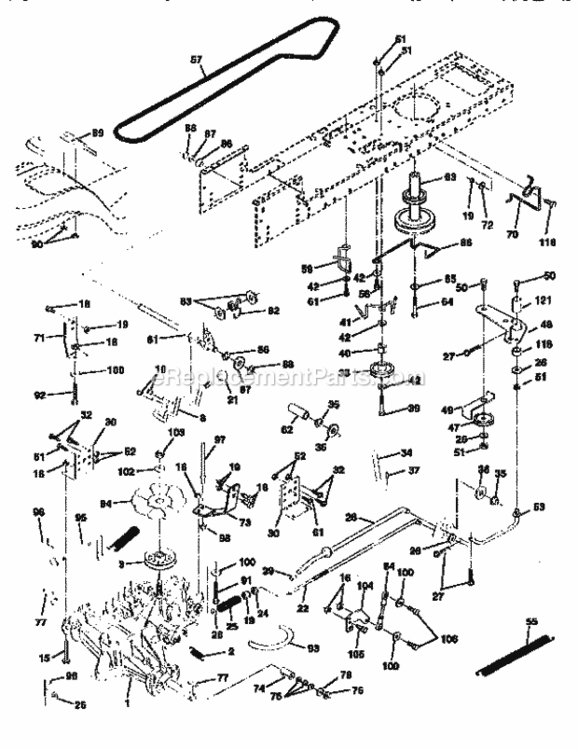 Page C Diagram and Parts List for 917258532  Craftsman Lawn Tractor