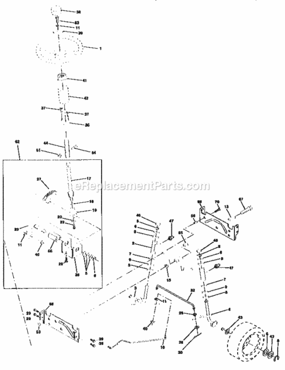Page D Diagram and Parts List for 917258534  Craftsman Lawn Tractor