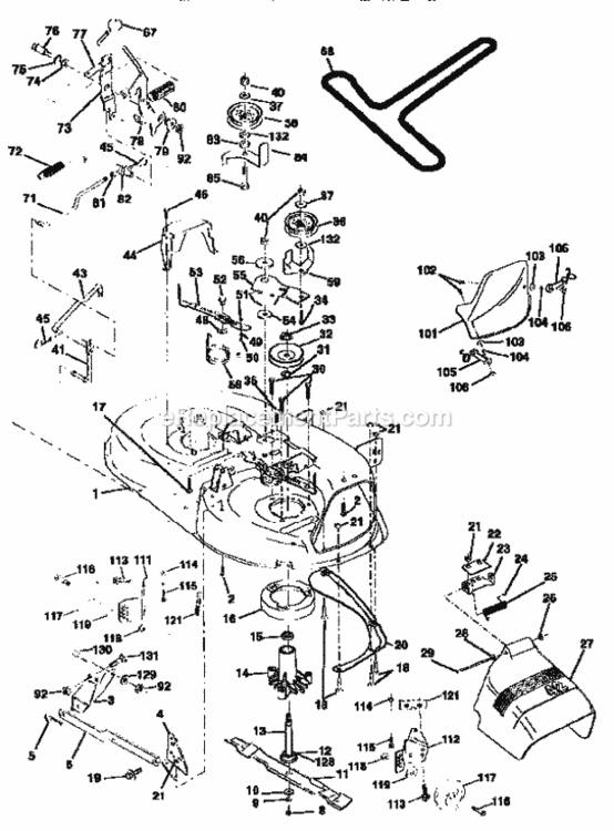 Page J Diagram and Parts List for 917258535  Craftsman Lawn Tractor