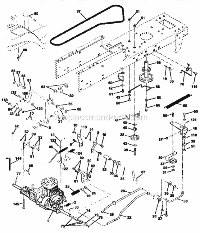 Page C Diagram and Parts List for 917258535  Craftsman Lawn Tractor