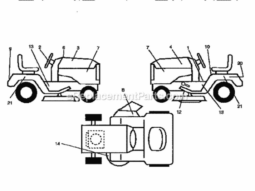 Page G Diagram and Parts List for 917258535  Craftsman Lawn Tractor