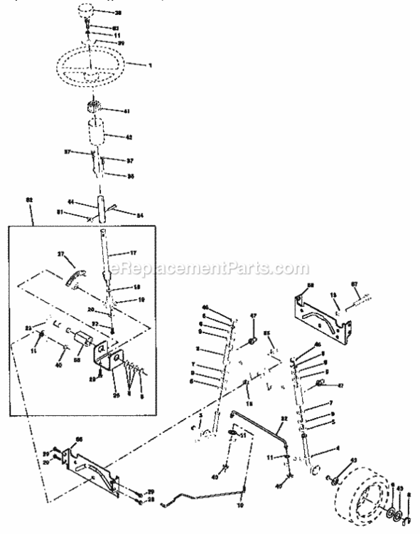 Page D Diagram and Parts List for 917258541  Craftsman Lawn Tractor