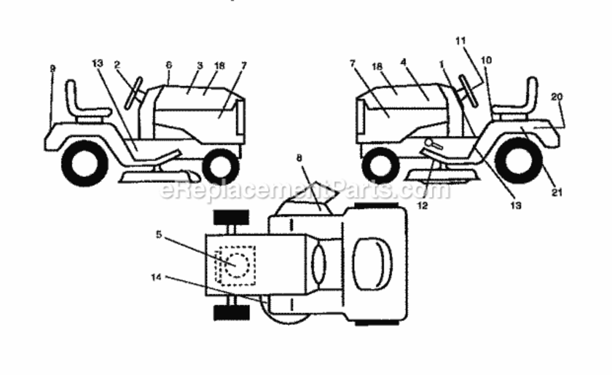 Page G Diagram and Parts List for 917258541  Craftsman Lawn Tractor