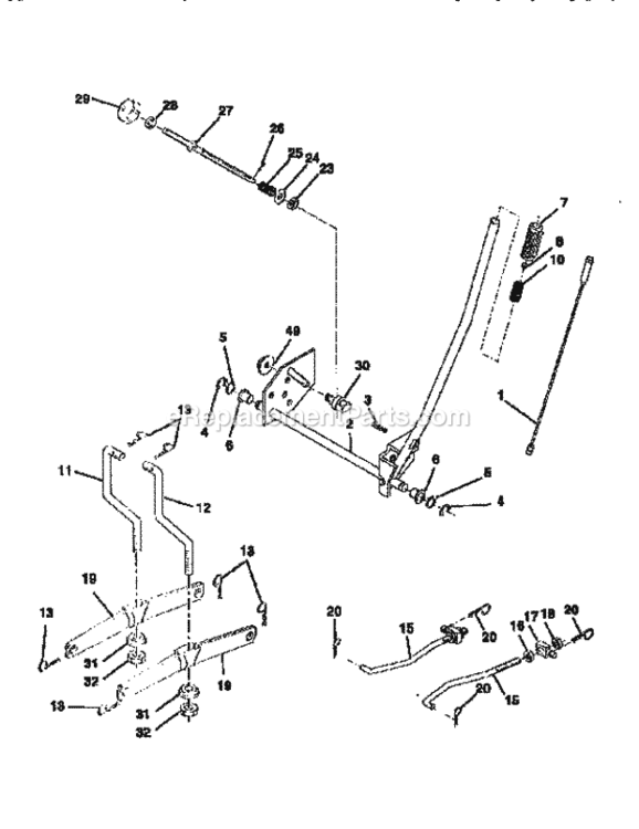 Page I Diagram and Parts List for 917258541  Craftsman Lawn Tractor