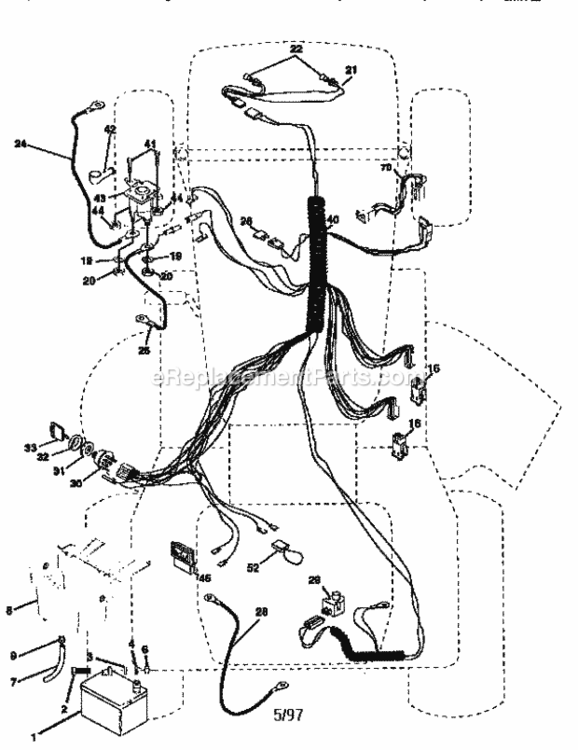 Page A Diagram and Parts List for 917258542  Craftsman Lawn Tractor