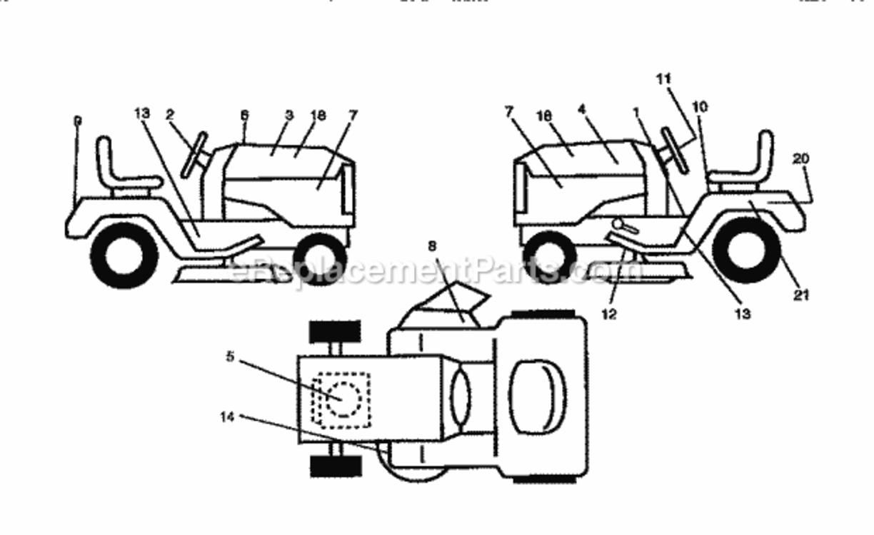 Page F Diagram and Parts List for 917258542  Craftsman Lawn Tractor