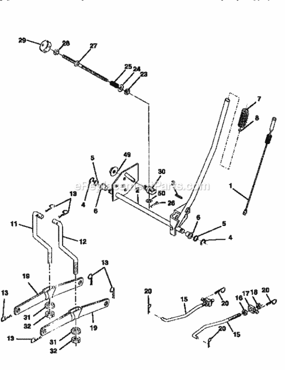 Page I Diagram and Parts List for 917258542  Craftsman Lawn Tractor
