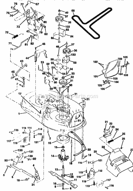 Page J Diagram and Parts List for 917258550  Craftsman Lawn Tractor