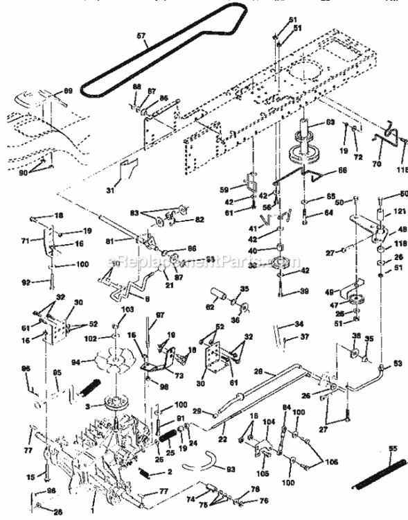 Page C Diagram and Parts List for 917258550  Craftsman Lawn Tractor