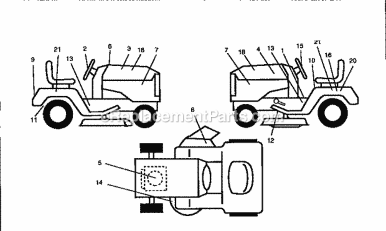 Page F Diagram and Parts List for 917258550  Craftsman Lawn Tractor