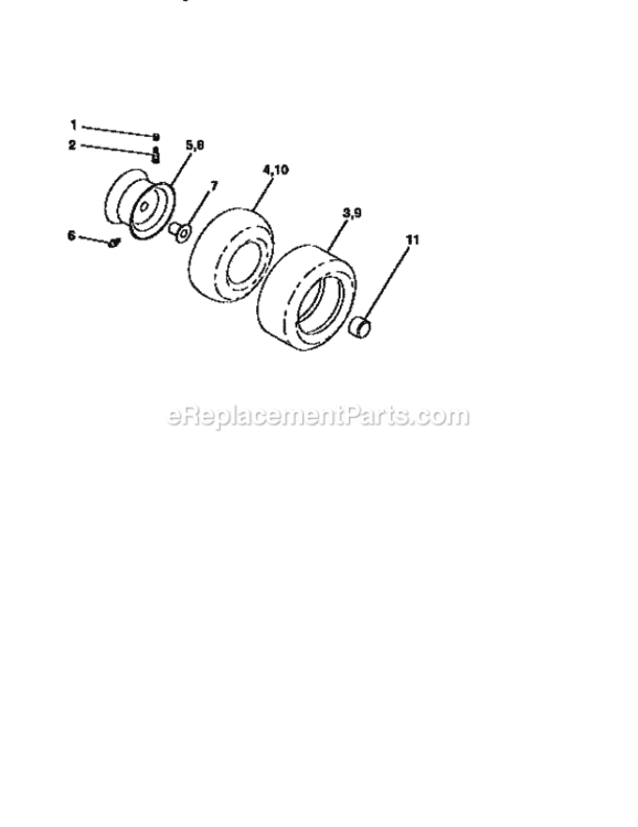 Page F Diagram and Parts List for 917258551  Craftsman Lawn Tractor