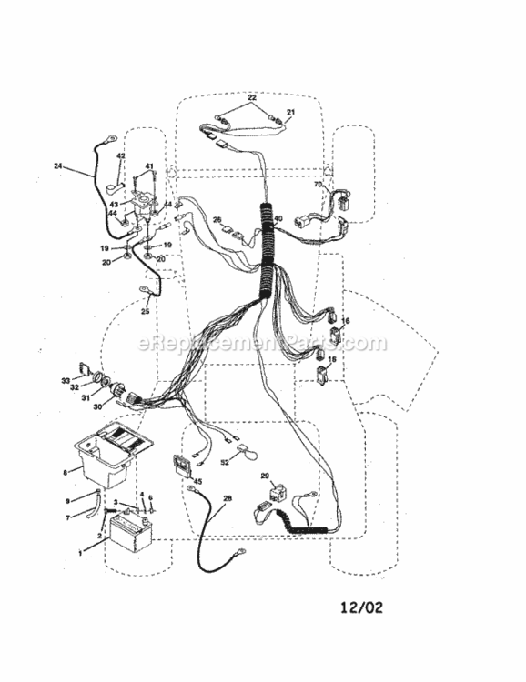 Page A Diagram and Parts List for 917258552  Craftsman Lawn Tractor