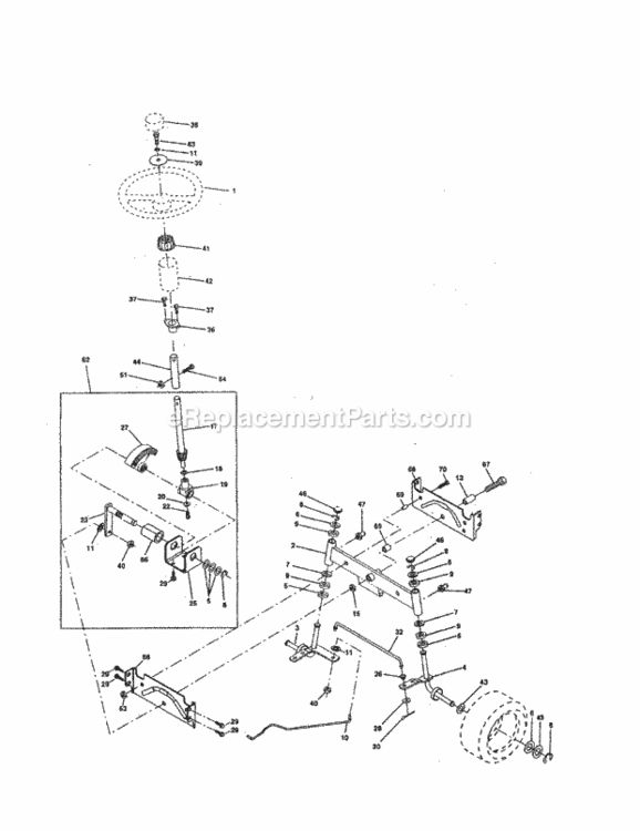 Page D Diagram and Parts List for 917258552  Craftsman Lawn Tractor