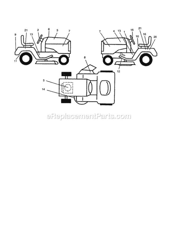 Page F Diagram and Parts List for 917258554  Craftsman Lawn Tractor