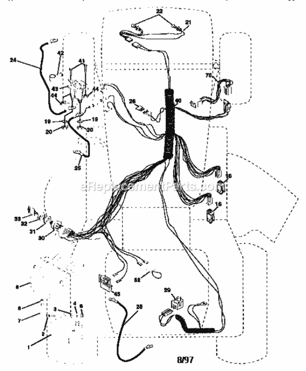 Page A Diagram and Parts List for 917258557  Craftsman Lawn Tractor