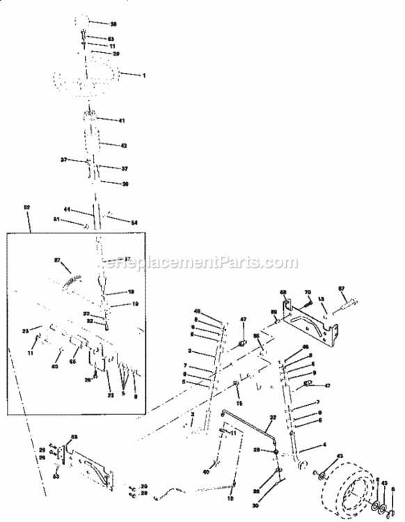 Page D Diagram and Parts List for 917258557  Craftsman Lawn Tractor