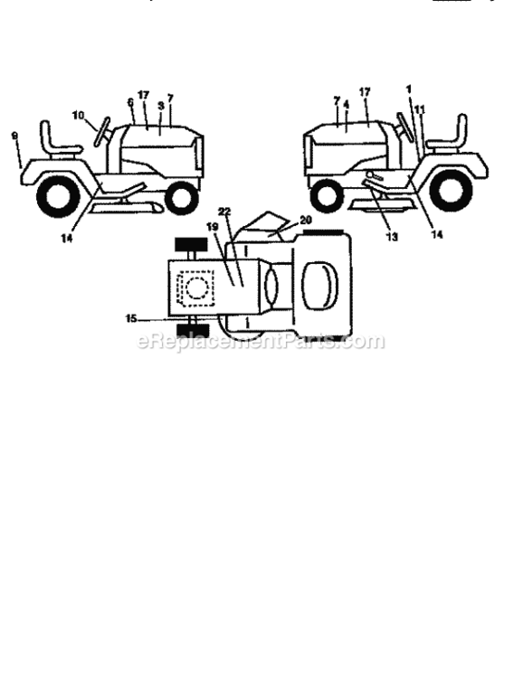 Page I Diagram and Parts List for 917258560  Craftsman Lawn Tractor