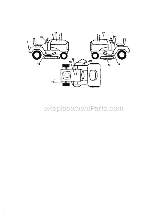 Page I Diagram and Parts List for 917258562  Craftsman Lawn Tractor